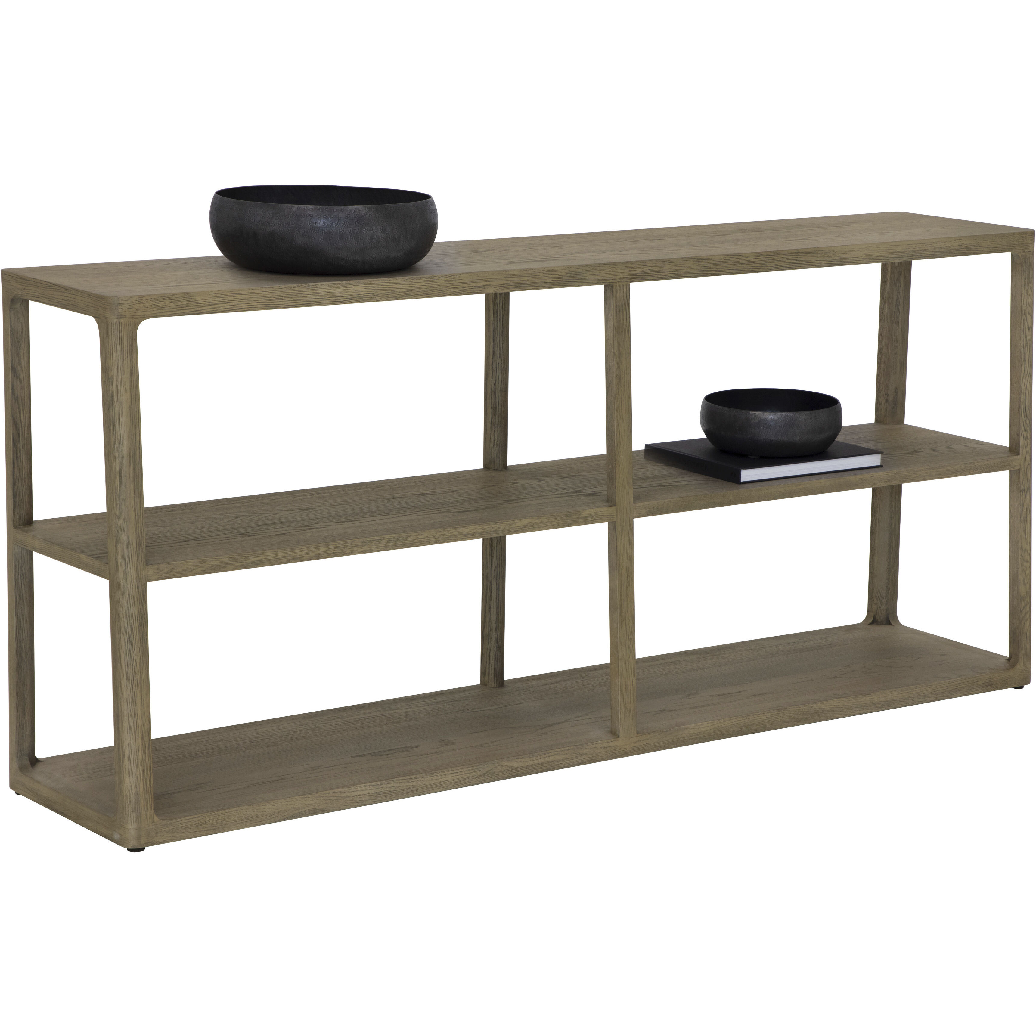 Doncaster Smoke Grey Low Bookcase